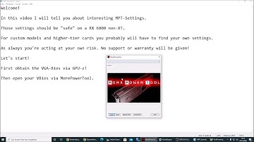 AMD RX 6800 non-XT interesting MorePowerTool-Settings and extended MPT tutorial [1080p]