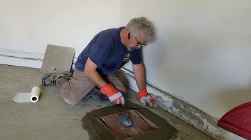 Finishing up an in-ground floor safe installation. January 6, 2021