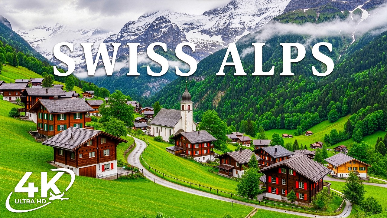 Swiss Alps 4K | Glacial Kingdoms Awaken – Silver Storms, Pure Air & Earth Standing Grand