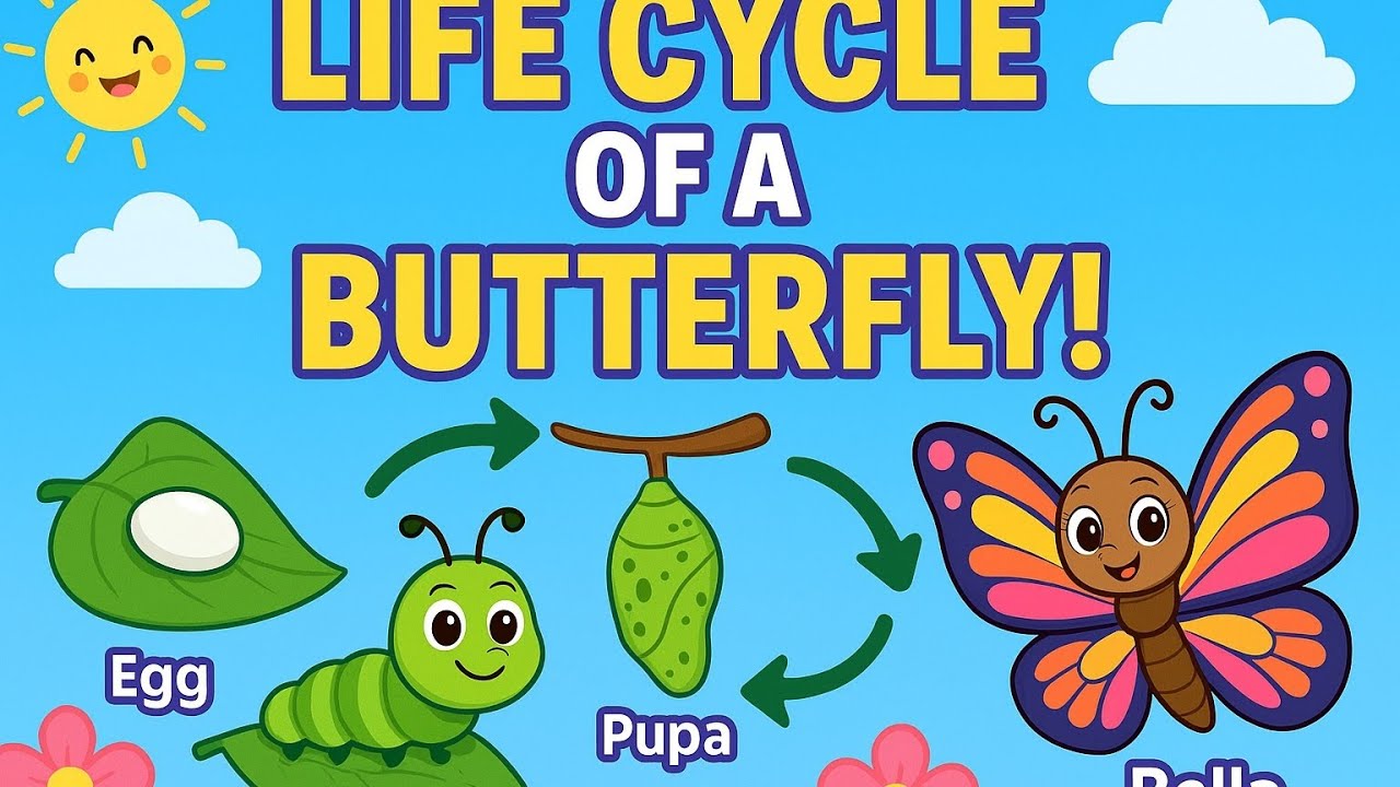 Life Cycle of a Butterfly for Kids | Learn with Bella the Butterfly | Educational Video for Toddlers