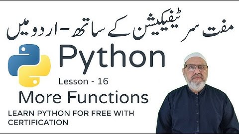 Python Lesson 16 - More functions in Python || In Urdu language || V166