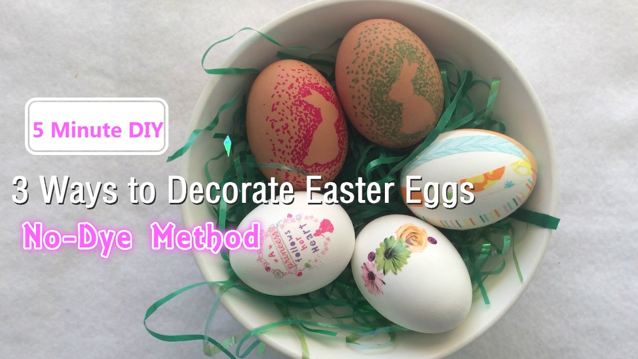 5 Minute DIY - No Dye Easter Eggs - YouTube