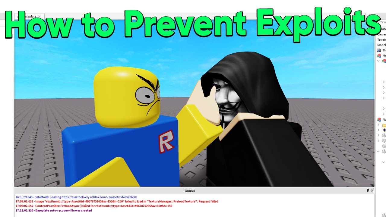 How To Prevent Exploits In Roblox Studio Youtube