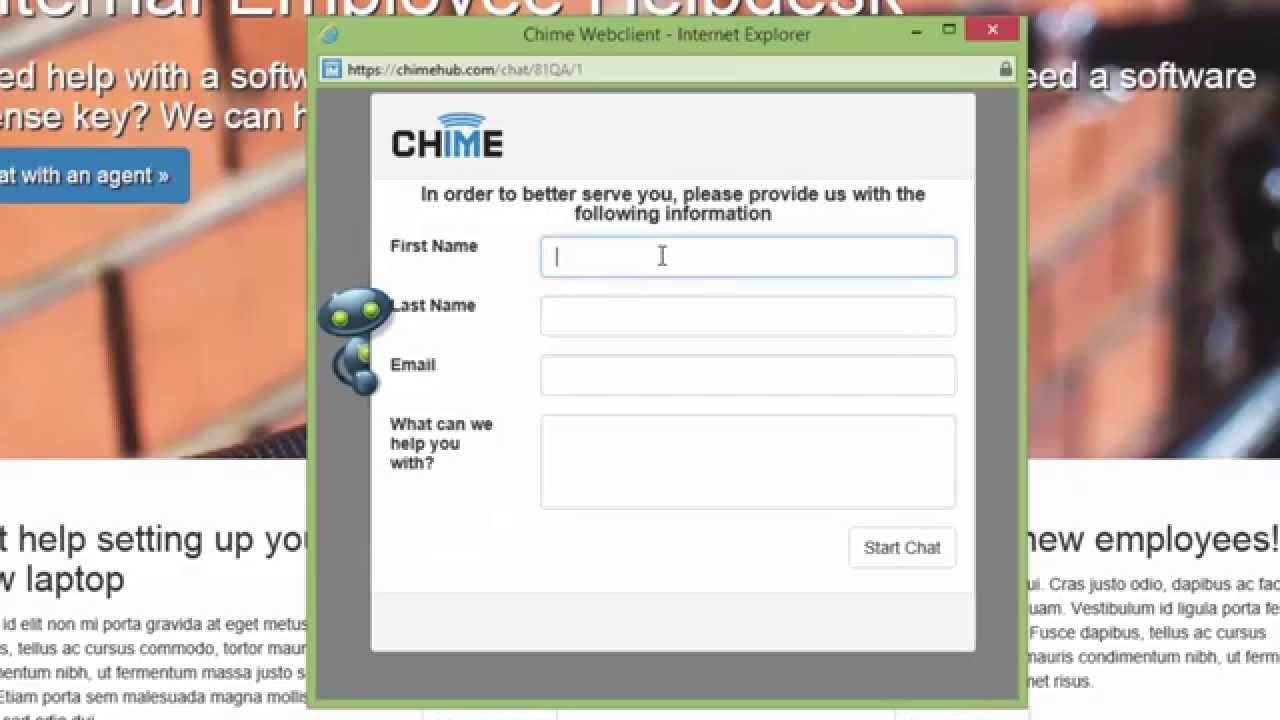 Chime Click to Chat for the Helpdesk using Microsoft Lync YouTube