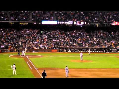 SFジャイアンツvsSDパドレス@AT&Tパーク 1回裏ベルトランHR 12,Sep,2011