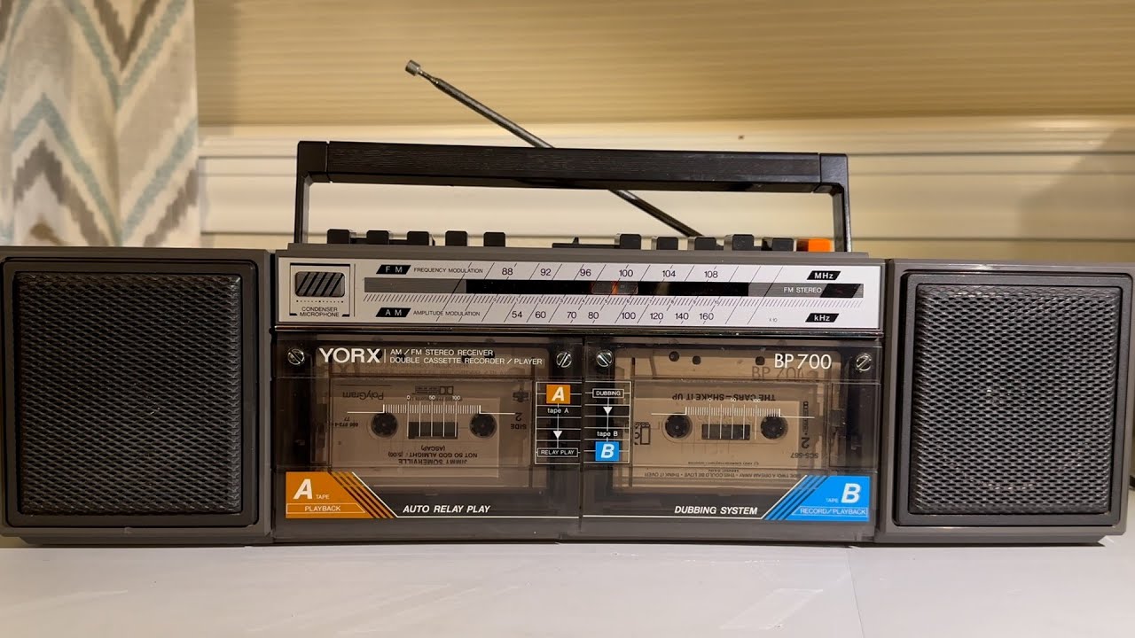 Vintage Yorx BP 700A Stereo Cassette Boombox - YouTube