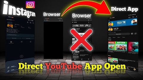 How To Open Instagram Link In YouTube App Direct | Instagram Bio Link Se YouTube App Kaise Open Kare
