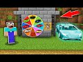 Minecraft NOOB vs PRO: WHICH SECRET CAR WILL WIN NOOB IN WHEEL OF FORTUNE? 100% trolling