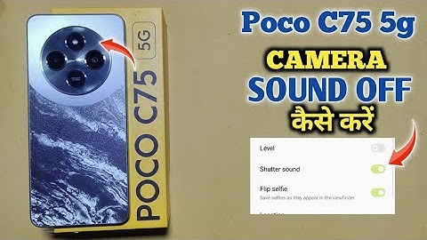 How To Turn Off Camera Sound in Poco C75 5g | Poco C75 5g me Camera Shutter sound kaise off kare