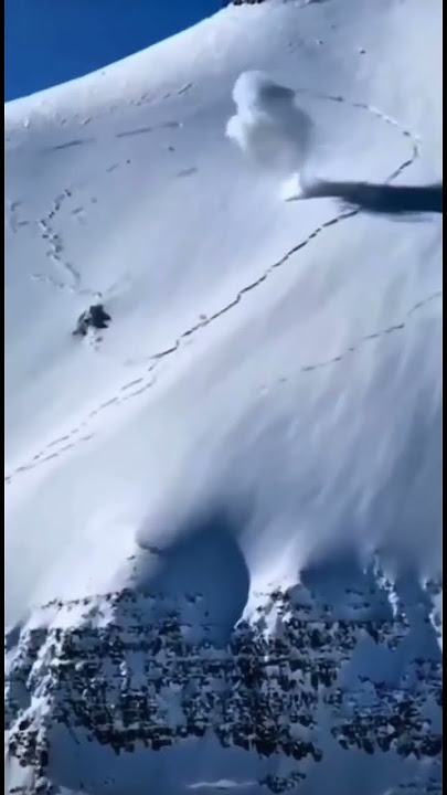 MASSIVE AVALANCHE Caused by Explosions 🤯🔥✅|#short #shorts #amazing #epic #crazy #avalanche