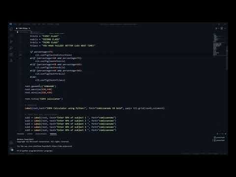 FE PBL CGPA TO PERCENTAGE CALCULATOR USING PYTHON