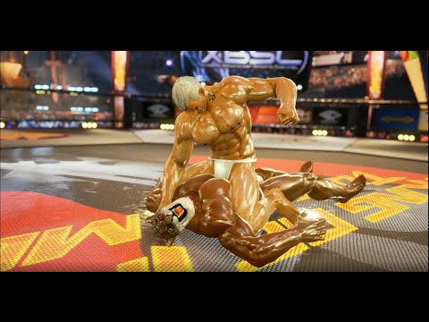 Tekken 7 Gyaku Ryona Armor King in fundoshi face pounded (punched) by Bryan Fury win pose