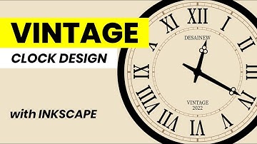 Retro Vintage Analog Clock Vector Design with INKSCAPE
