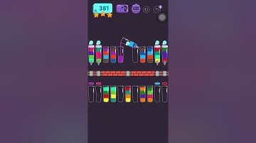 Cups - water sort puzzle | level 381 | ⭐️⭐️⭐️