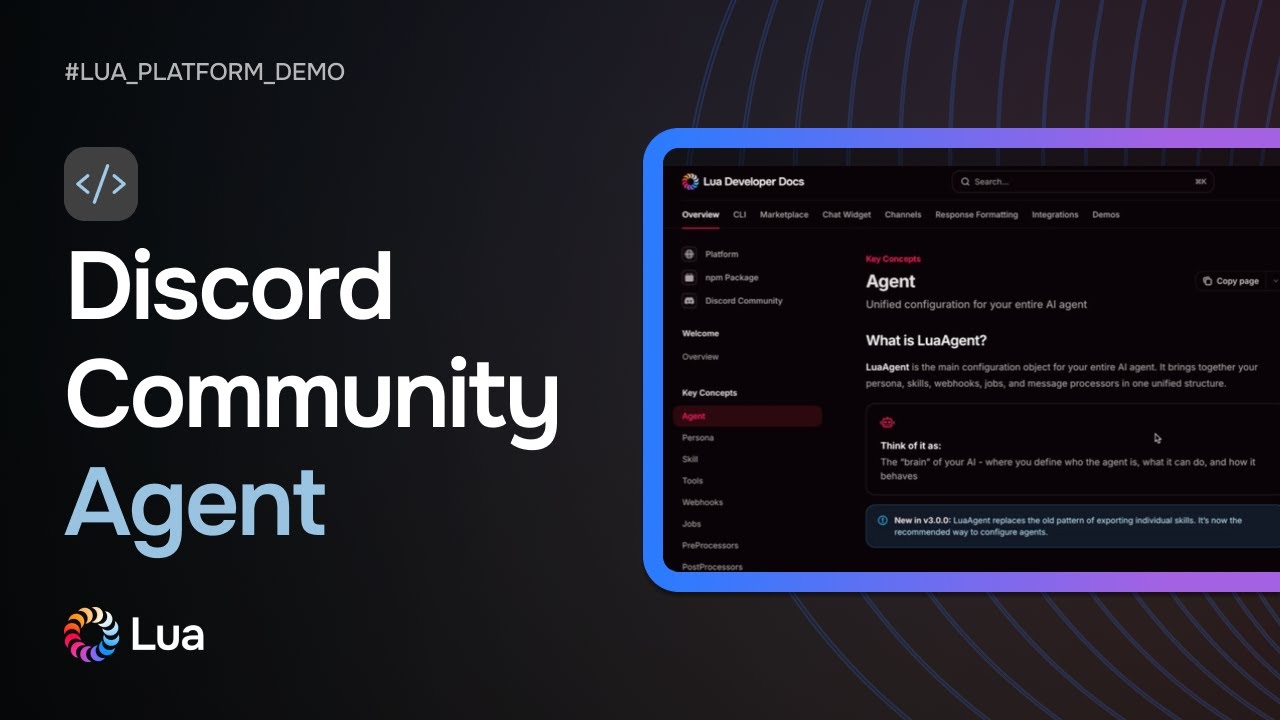 How to Build a Discord Community Agent with Lua - YouTube