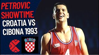 Drazen Petrovic Showtime VS Cibona 1993 | Croatia VS Cibona Game