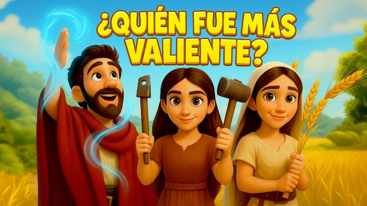 La Biblia para Niños ⭐¿Quién fue más valiente? Eliseo con poder, Jael con una estaca o Rut por amor