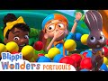 Caça aos Ovos de chocolate 🍫 🟠 MARATONA DO BLIPPI! 🔵 Desenhos Animados Infantis em Português