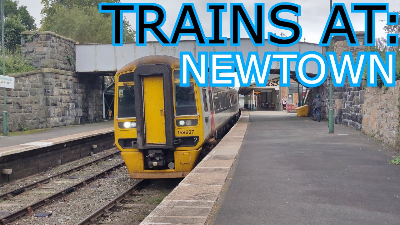 Trains at Newtown, Powys (4K)