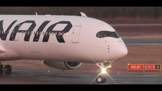 Finnair Airbus A350-900 OH-LWA visits Rovaniemi Airport