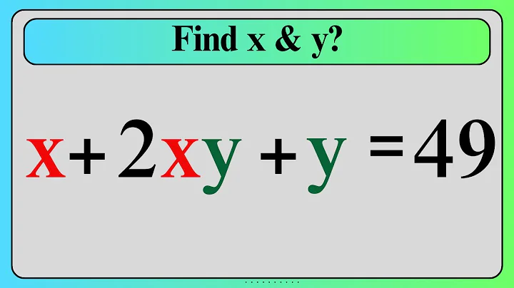 Nice Algebra Math Simplification | Find the Value of X and Y