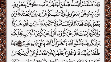 سورة البقرة من الآية 229 إلى الآية 232 بصوت القارئ أحمد العجمي