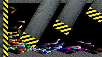 Shutter Crush 10 - 100 Marbles - Survival Marble Race in Algodoo