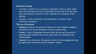 @Transient Annotation | REST API, Mr. P. Jagadeesan, AP/CSE, RMDEC