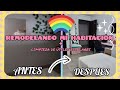 (eng) REMODELANDO mi CUARTO 🌸 *Cambio EXTREMO* 🙈 + Limpieza de ÚTILES ESCOLARES ✏ (🌈Aesthetic🌈)