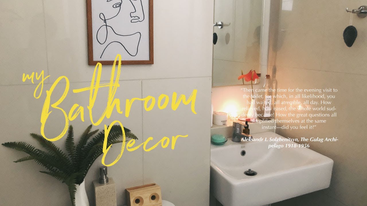 Bathroom Decor ☛ แต่งห้องน้ำเล็กๆในคอนโด จัดระเบียบของใช้ | mynjimye