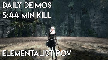 Gw2 [qT] Daily Deimos 5:44 min Kill [6:16 min left] | Elementalist PoV (SW FA)