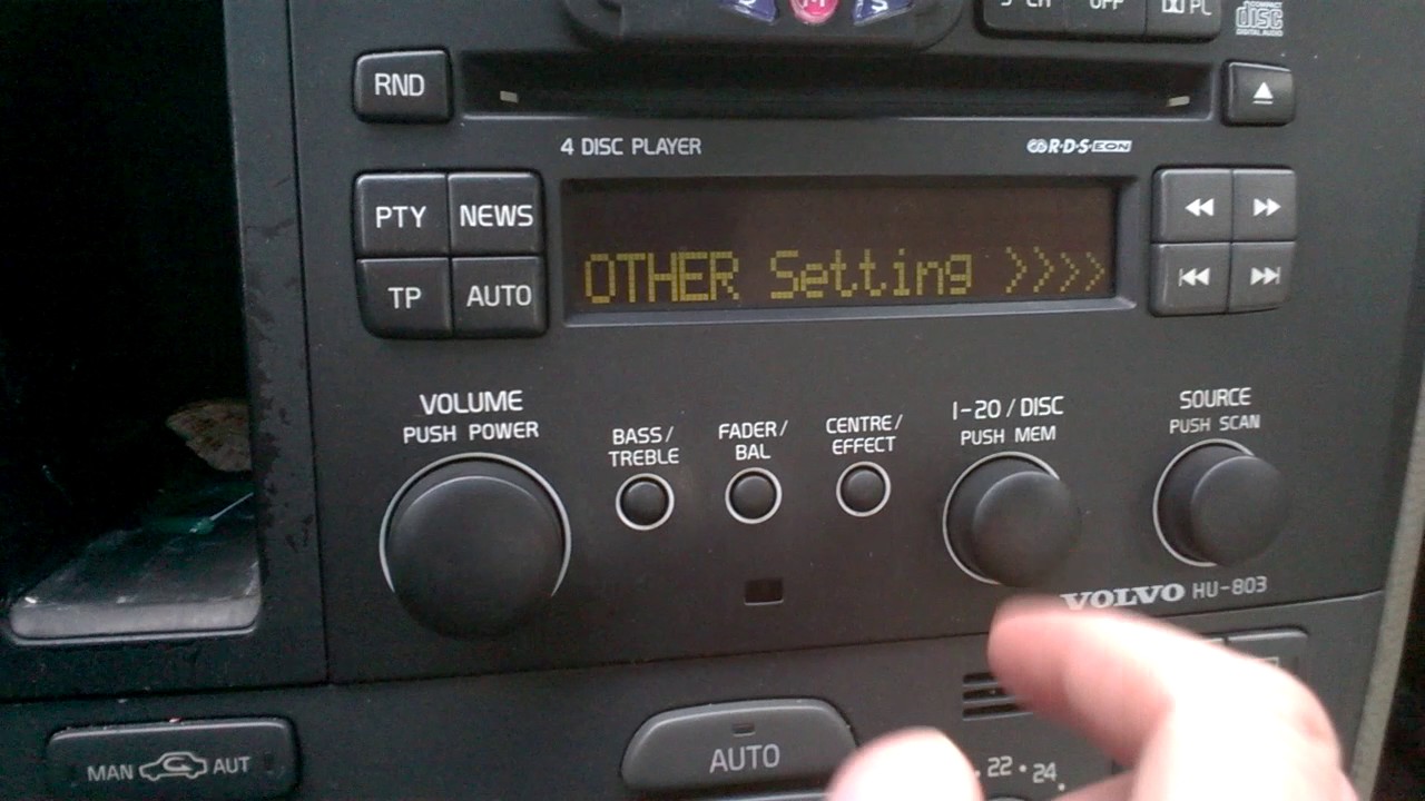 Volvo S60: Sound settings Volvo S60: Sound settings