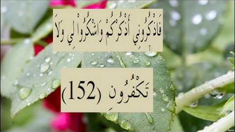 القران الكريم سورة البقرة الاية 152