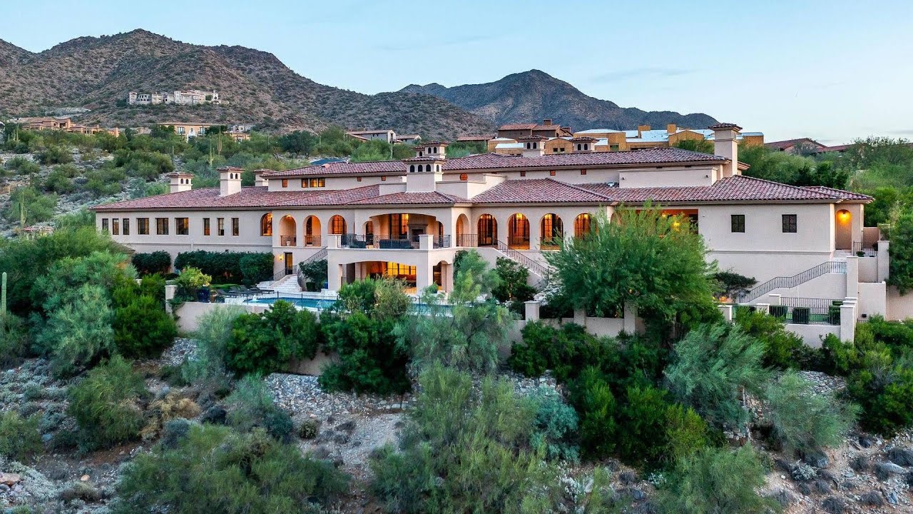 $8,500,000! Magnificent Mediterranean Mansion in Scottsdale with huge entertainment spaces