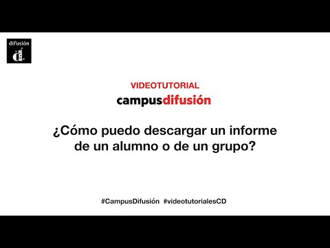 ¿Cómo descargar un informe de un estudiante o de un grupo? Videotutorial para docentes NUEVO CD