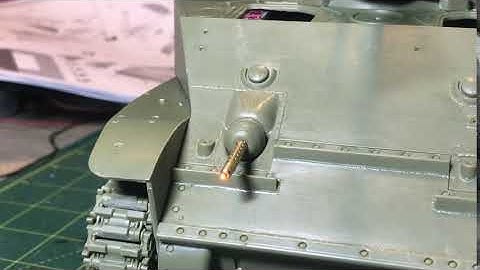 1/16 RC M5A1 Stuart tank - bow machine gun test