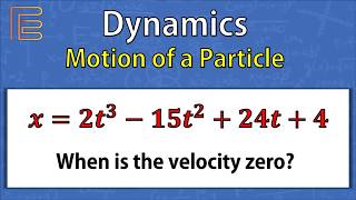 Dynamics - Position of a Particle (When is the velocity zero and total distanced traveled)