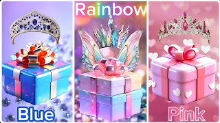 🥰😍 Pink 💖 VS Rainbow 🌈 VS Blue 💙 Choose Your Gift 🤓🤓 #choose #pickacard #pink #blue #rainbow