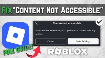 Fix Roblox “Content Not Accessible” Error – Can’t Join Roblox Game (2025 Fix) 🚫🎮