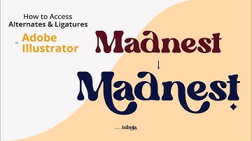 How to Access Alternates and Ligature in Adobe Illustrator