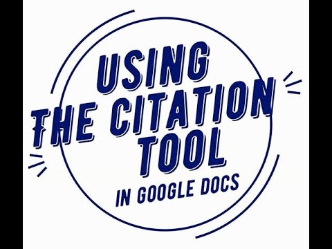 The Citation Tool in Google Docs