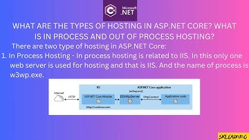 In-Process vs Out-of-Process Hosting in ASP.NET Core | Types of Hosting Explained