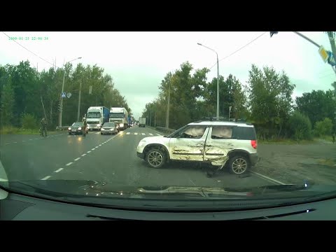 Armored Vehicle Hits Car in Intersection || ViralHog