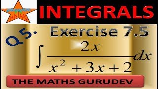 Exercise 7.5 Question 5, Class 12 maths, Integrals, NCERT solutions by THE MATHS GURUDEV, EX7.5 Q5