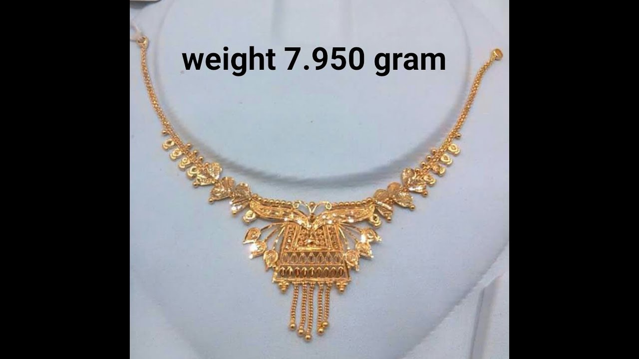 Light Weight Gold Necklaces Designs 