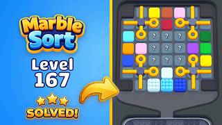 🔴 Marble Sort! - Color Puzzle | Level 167 Walkthrough & Solution 🧠📱