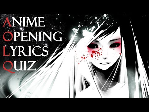 Anime Opening Lyrics Quiz - 20 Songs [Easy-Hard] - YouTube