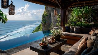 🇮🇩 Paradise Cliffside Villa in Bali 🌊🌴 4K Ocean Waves, Breeze & Birdsong 3 Hours