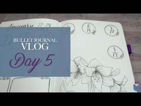 Bullet Journal Vlog Day 5 - I had the BEST day! - January 21st, 2018 bujo burger