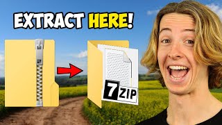 how to easily install 7-zip & extract / compress zip - rar - 7z files! | tutorial 2024